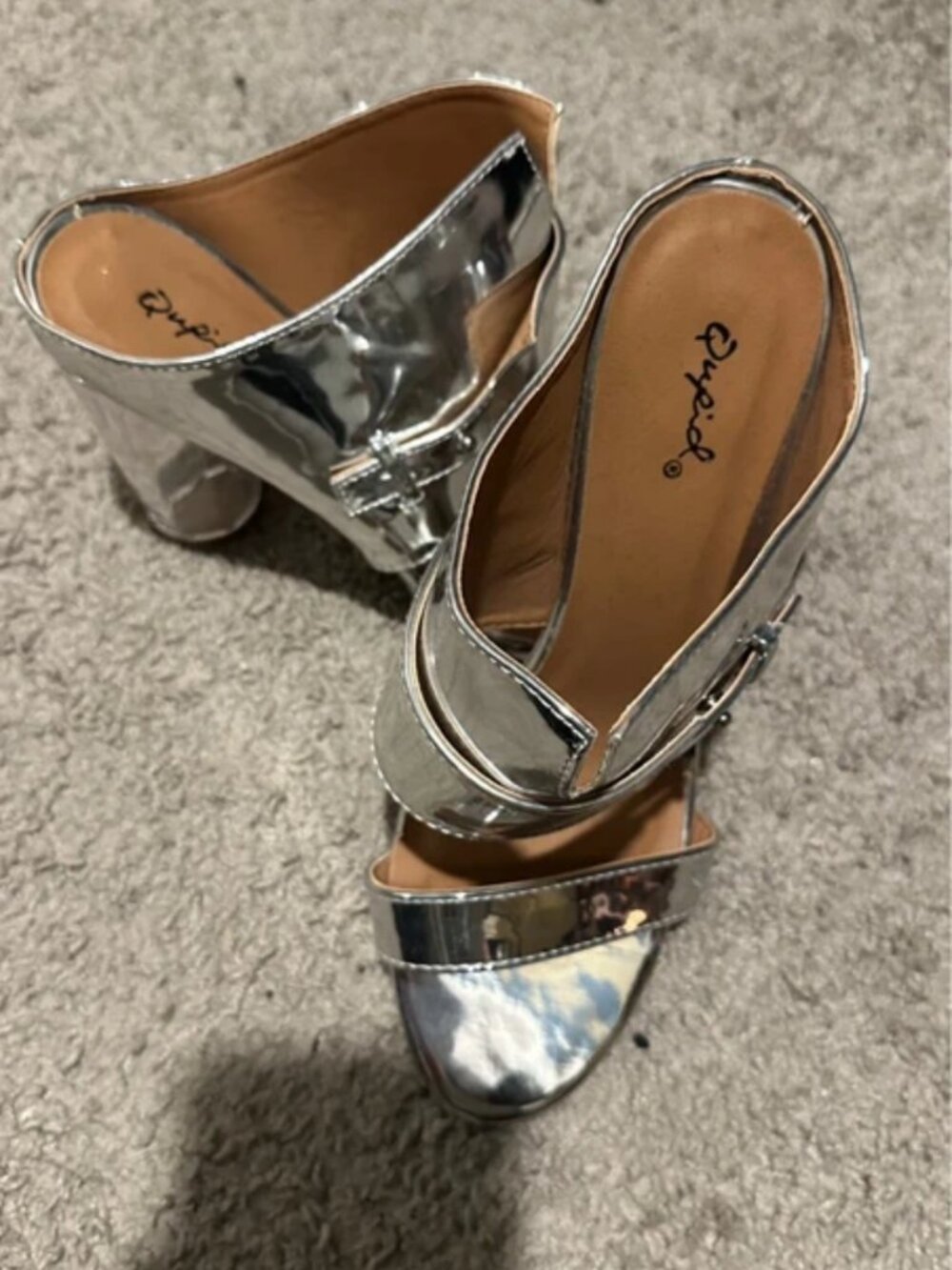 Silver Metallic Statement Heels